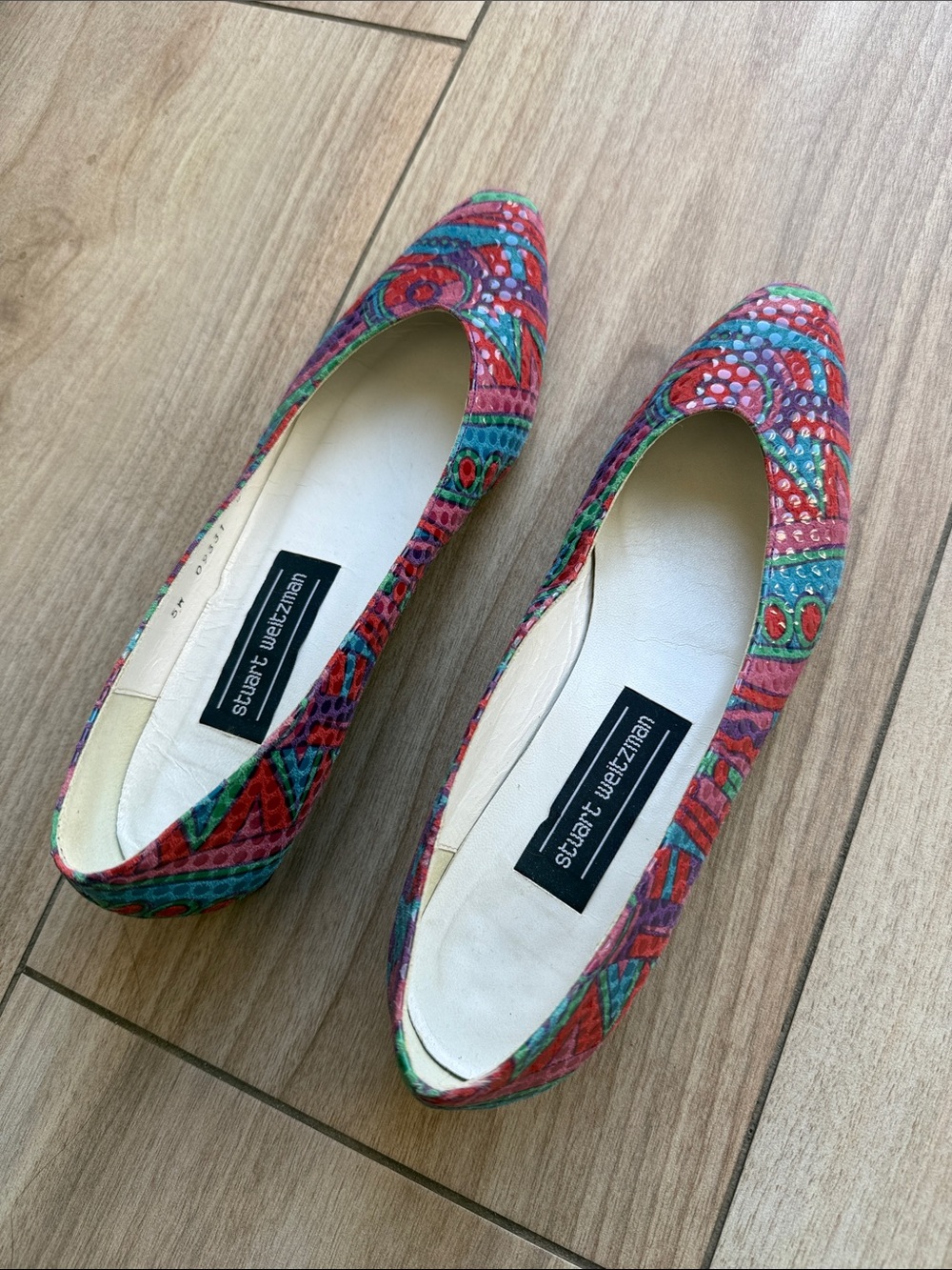 Stuart Weitzman Y2K Eclectic Quiet Luxury Paisley Ballet Flats Size 8.5 AA - Picture 5 of 7